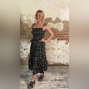 Floral Black 2-Piece Skirt Set